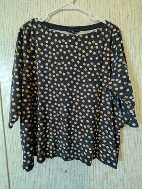 Land's End Polka Dot Cotton Top